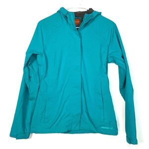 MERRELL Teal Opti-Shell Zip-Up Hooded Waterproof Lightweight Jacket Women's M